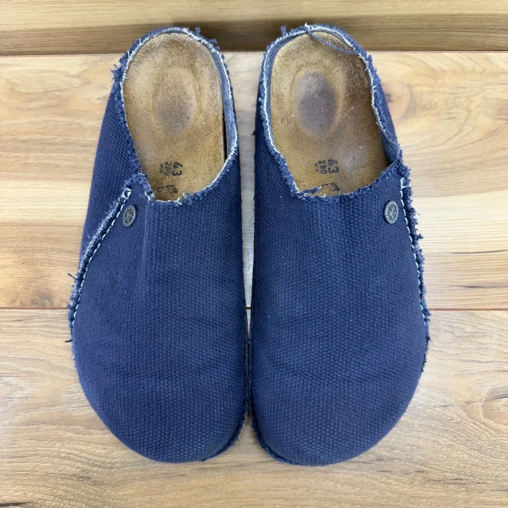 Birkenstock Zermatt Canvas Clogs Mens 10 W EU 43 Blue Casual Travel Walking